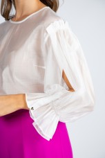 Organza effect blouse