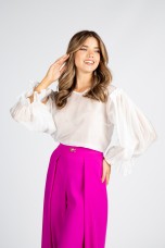 Organza effect blouse