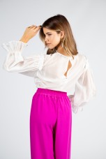 Organza effect blouse