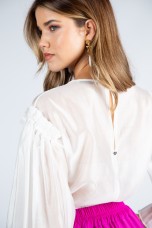 Organza effect blouse