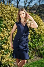 Dress with 3D flowers