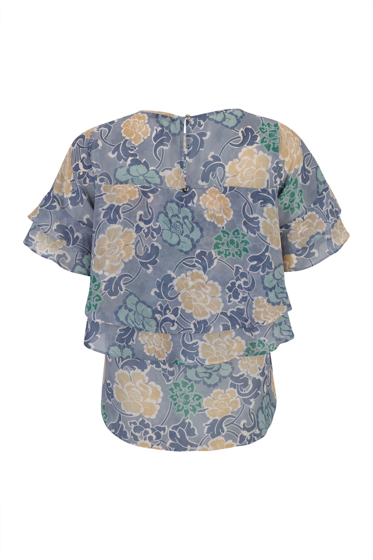 Blouse with overlapping layers