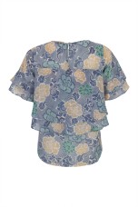 Blouse with overlapping layers
