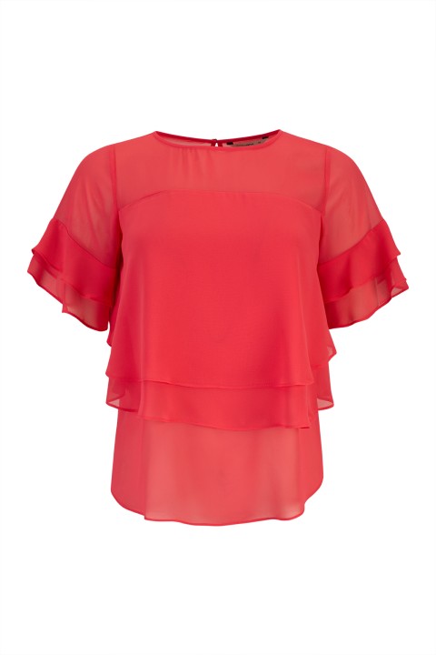 Blouse with overlapping layers Blouse with overlapping layers