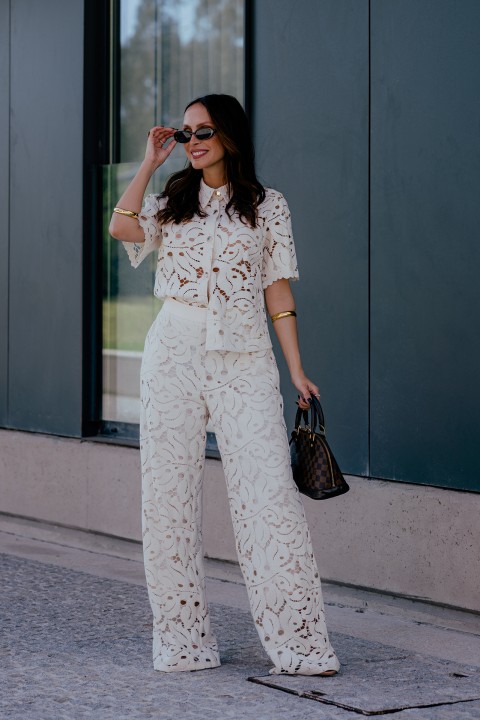 Pantalones de encaje