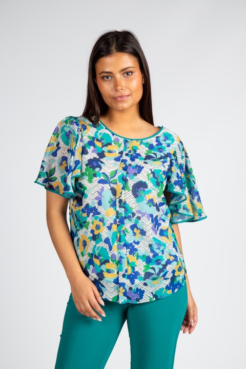 Short-sleeved blouse