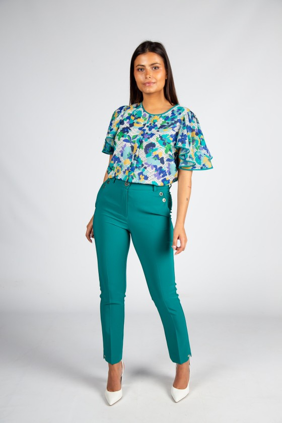 Short-sleeved blouse