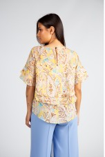 Blouse with overlapping layers