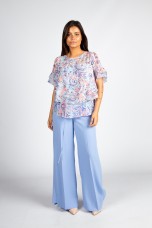 Blouse with overlapping layers