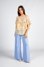 Blouse with overlapping layers