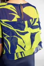 Blouse with overlapping layers