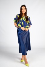 Blouse with overlapping layers
