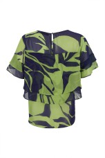 Blouse with overlapping layers