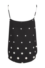 Strap top with lined buttons