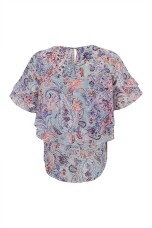 Blouse with overlapping layers