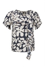 Asymmetrical frill blouse