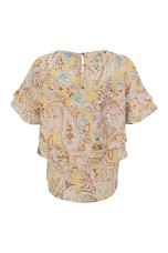 Blouse with overlapping layers