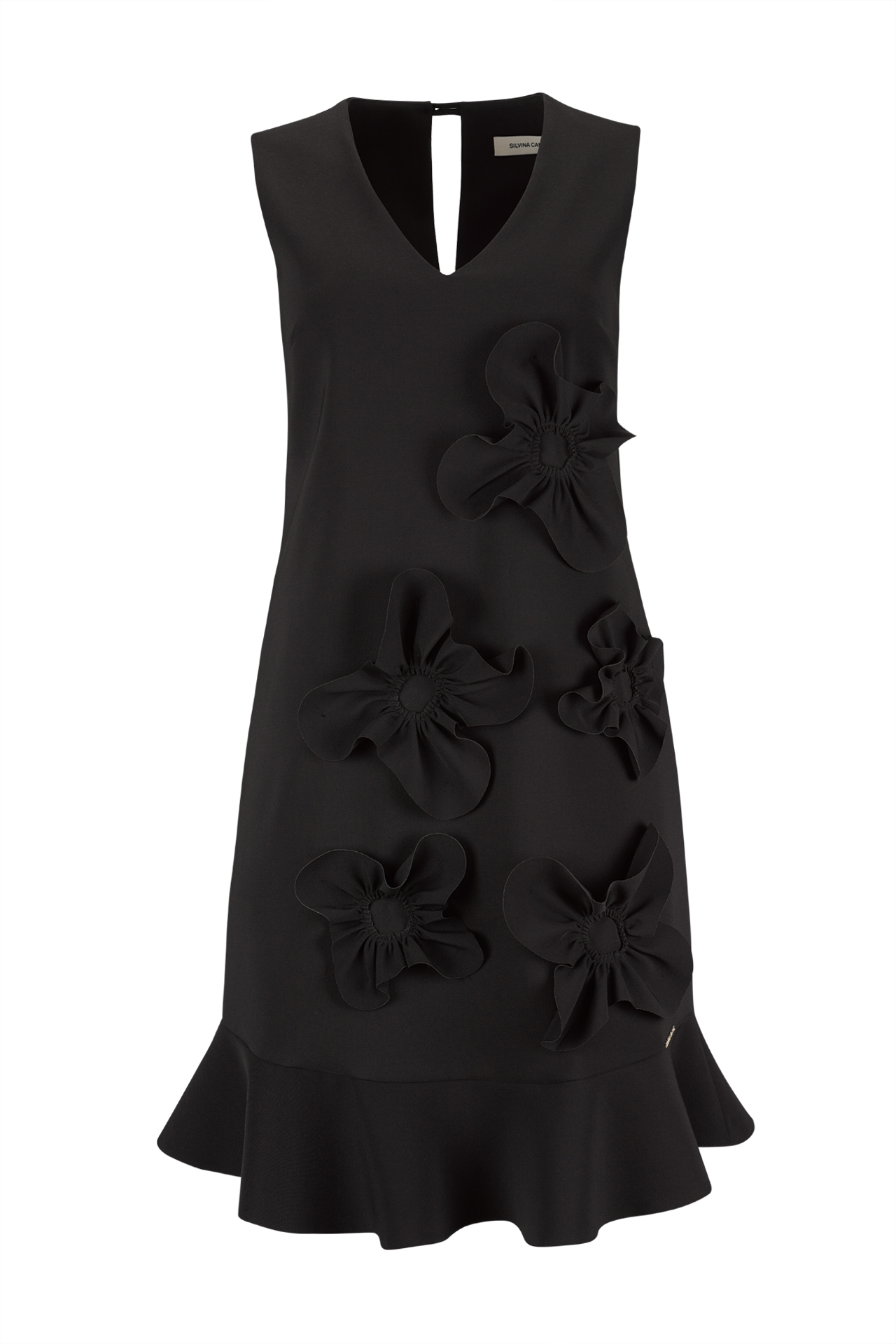 Vestido con flores 3D