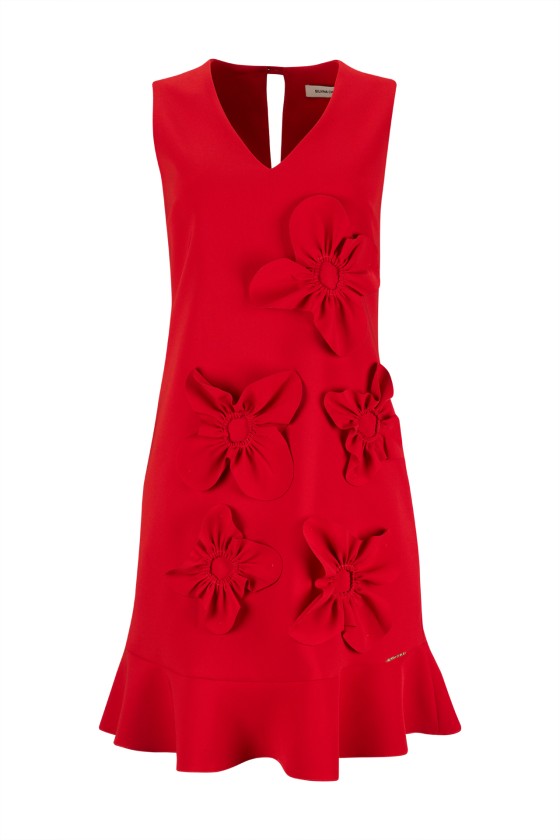 Vestido con flores 3D