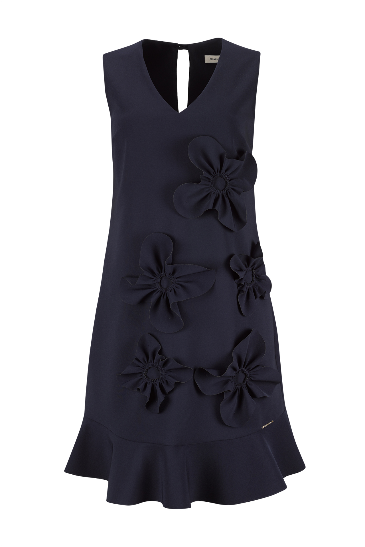 Vestido con flores 3D