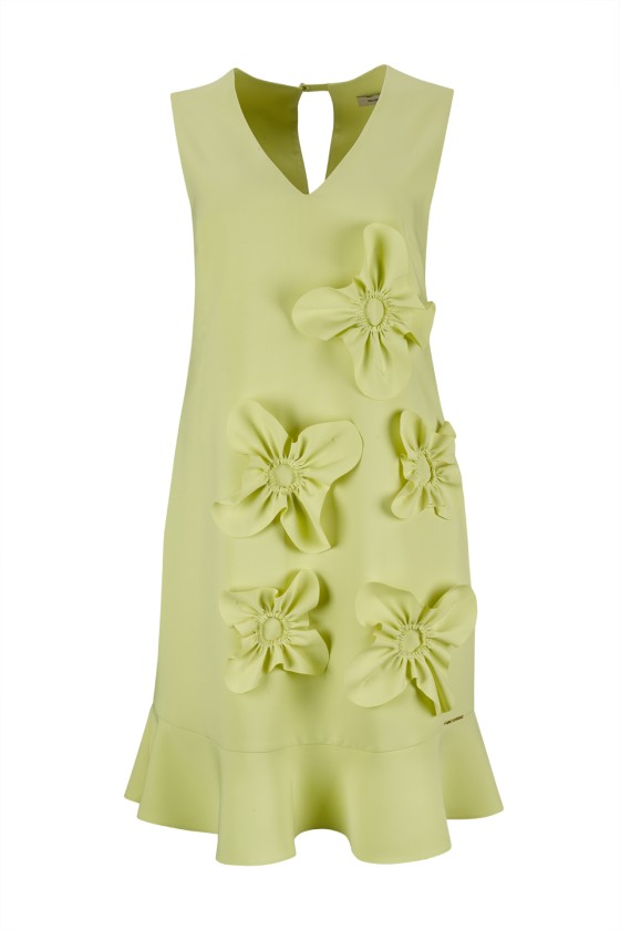 Vestido con flores 3D