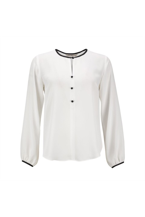 Tnica con botones forrados