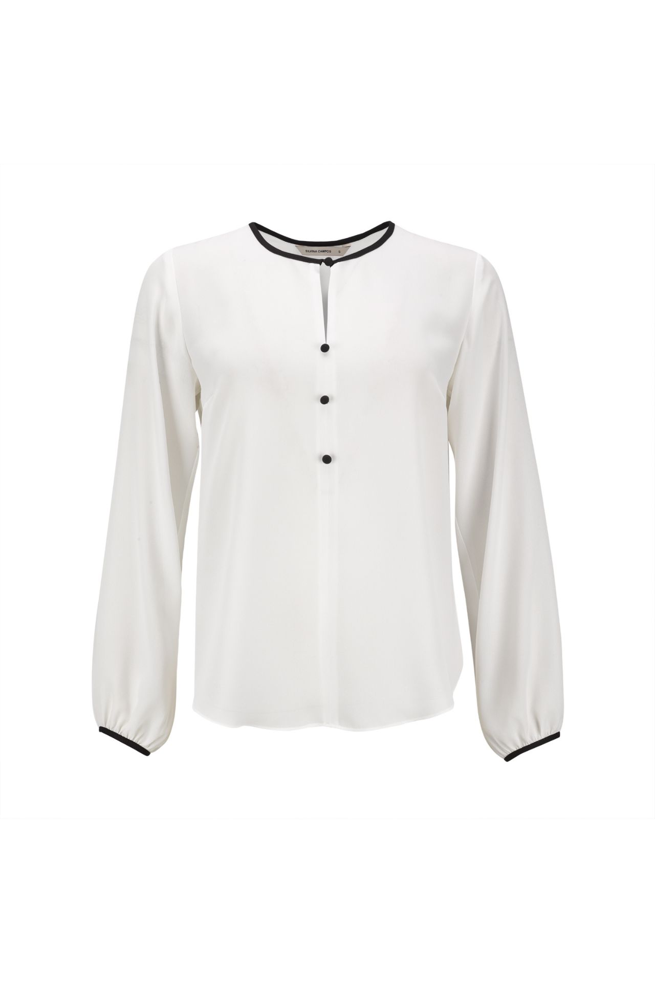 Túnica con botones forrados