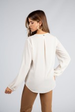 Lined button blouse