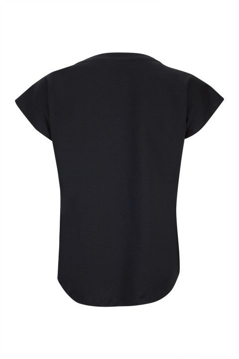 T-shirt de algodão com laço T-shirt de algodão com laço