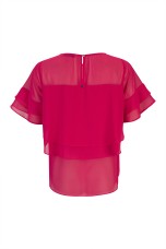Blouse with overlapping layers