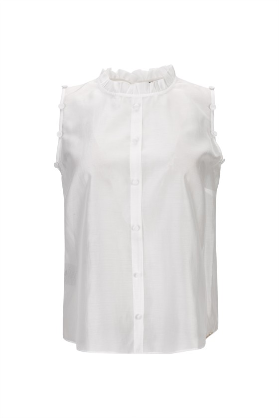 Top em organza de viscose