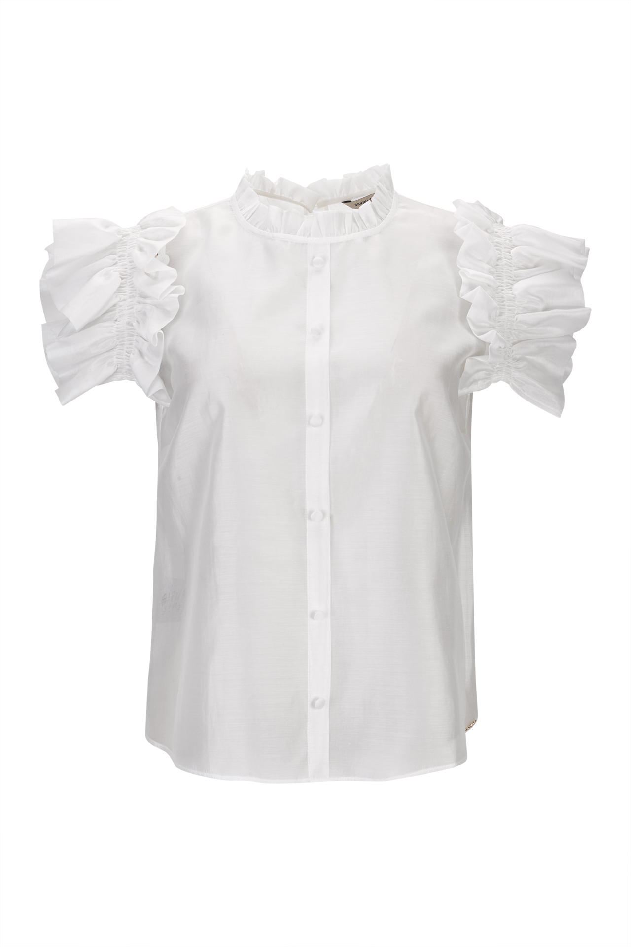 Top em organza de viscose