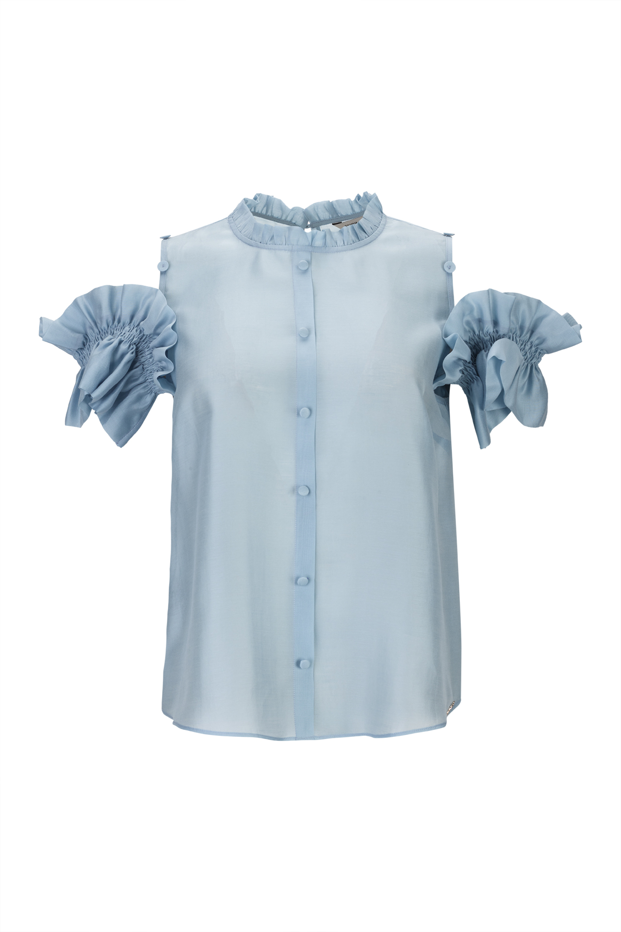 Top em organza de viscose