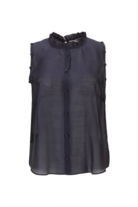 Top de organza de viscosa