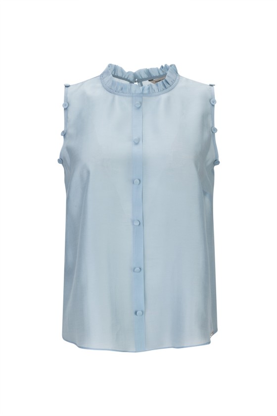 Top em organza de viscose