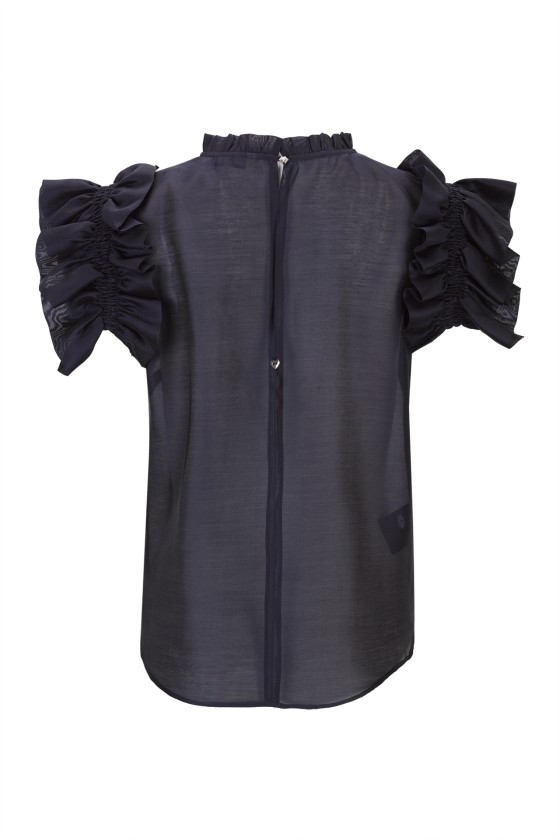 Top em organza de viscose