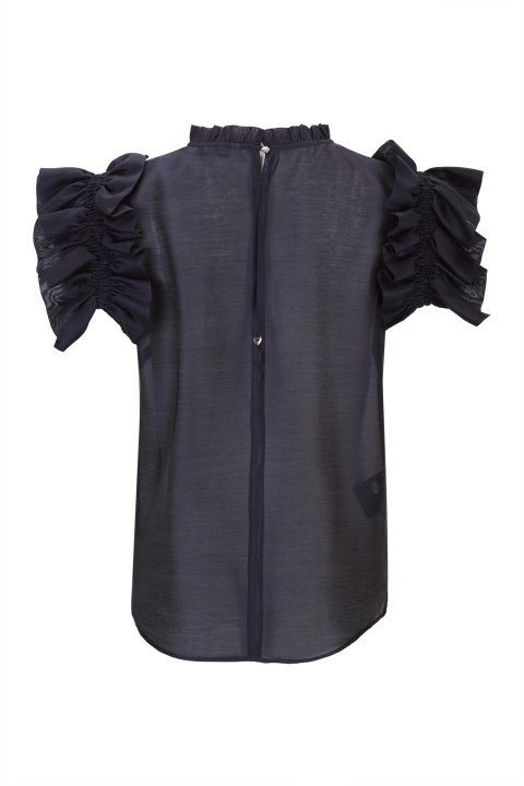 Top de organza de viscosa