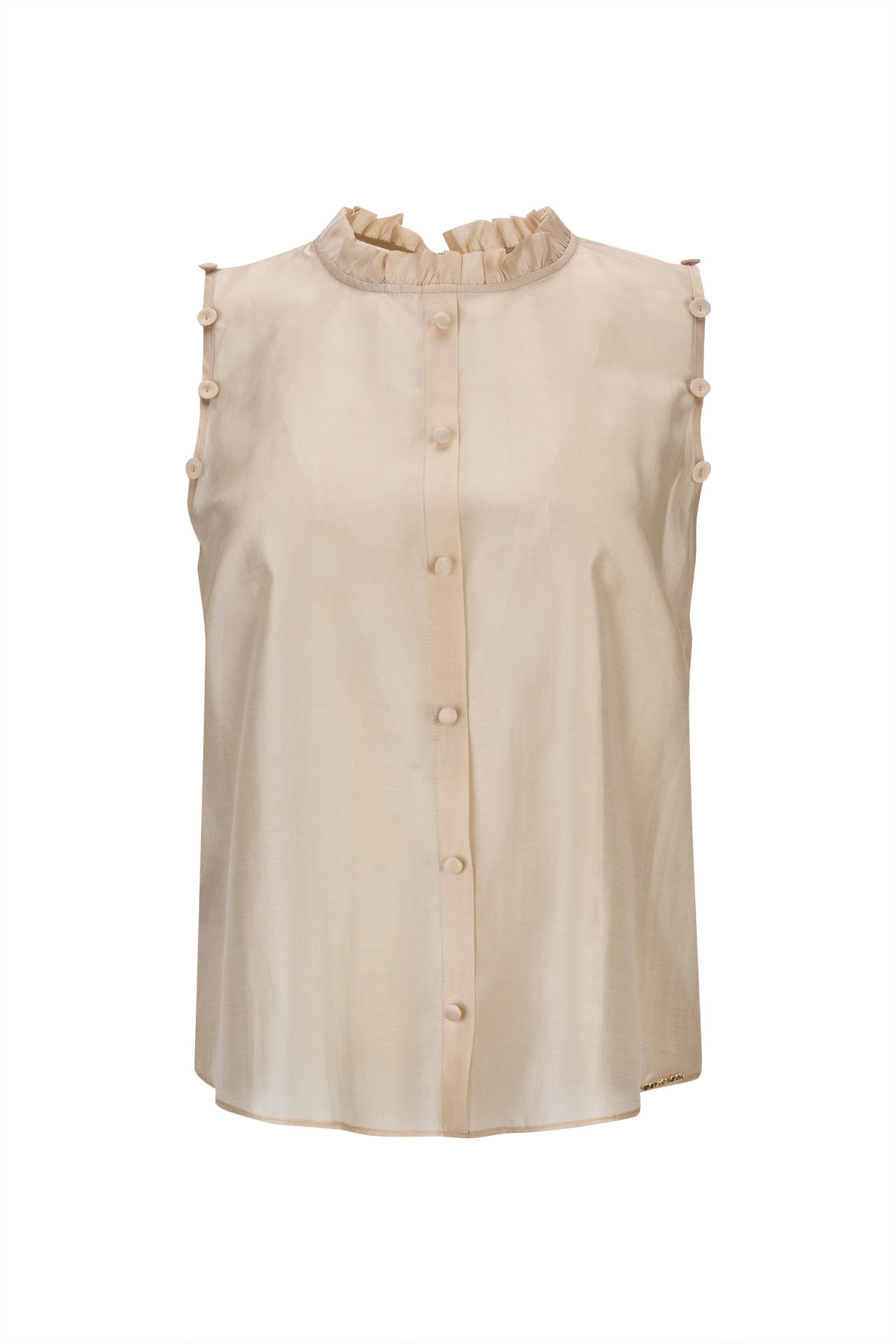 Top em organza de viscose