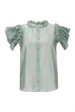 Top de organza de viscosa
