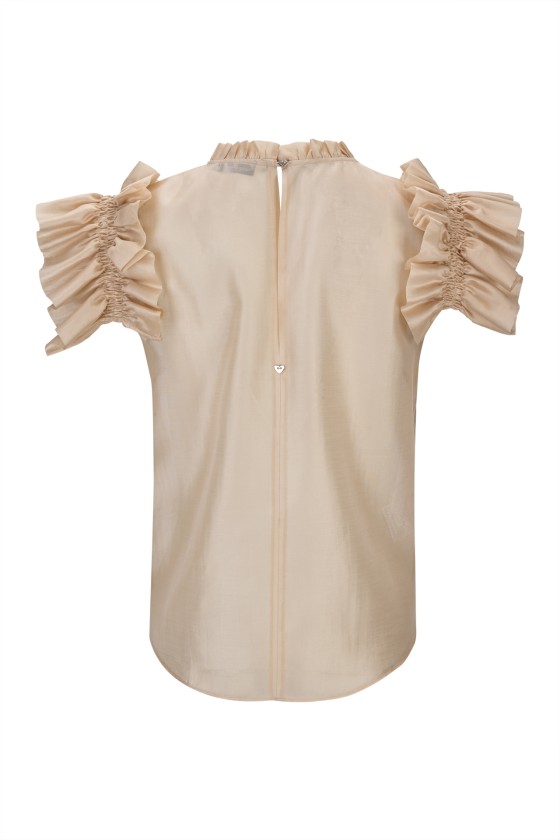 Top em organza de viscose