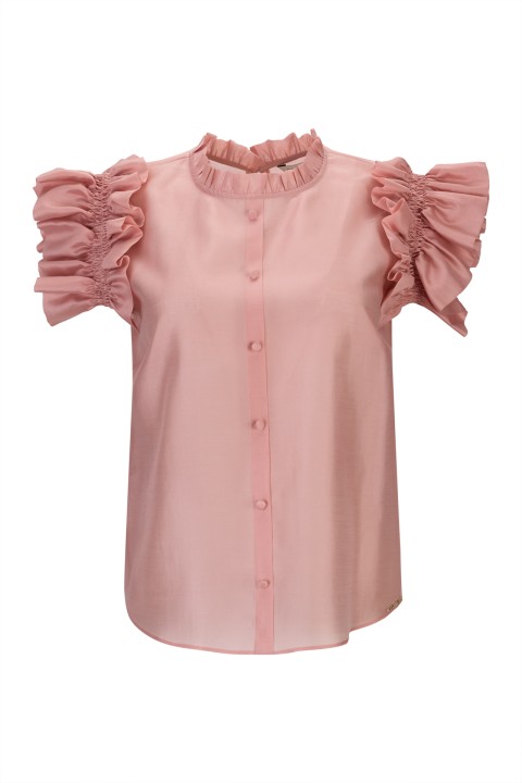 Top de organza de viscosa