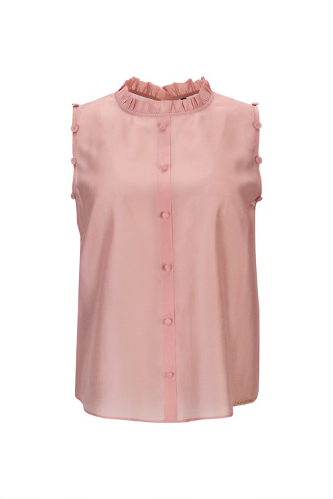 Top de organza de viscosa