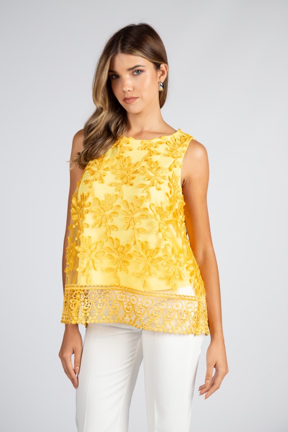 Embroidered top