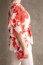 Poncho-style blouse