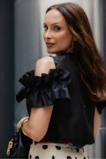 Organza top in viscose