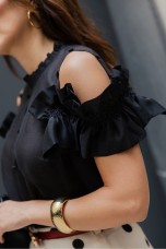 Organza top in viscose