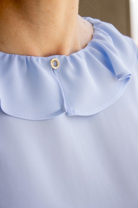 Top sem mangas com folho