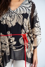Poncho-style blouse