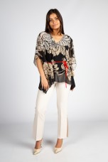 Poncho-style blouse