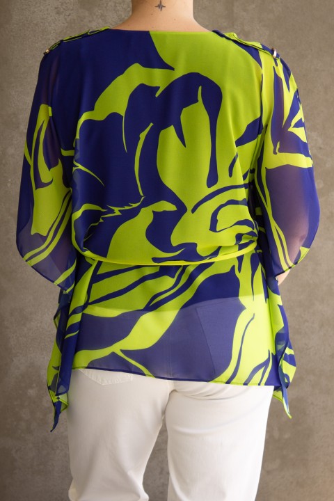 Poncho-style blouse